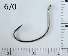 PACK OF 100 Size 6/0 TACKLEWORKS Offset Nickel Kahle Fishing Hooks Bent Eye Up