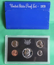 1970 S United States Mint Annual 5 Coin Proof Set with Original Box