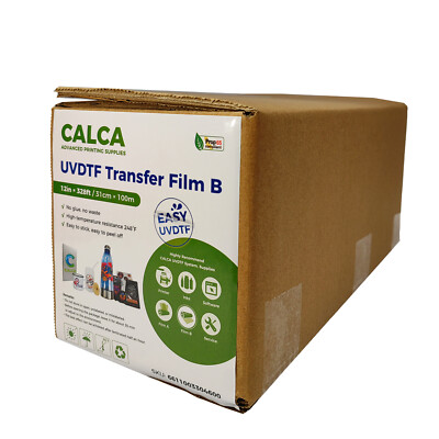 11.8in x 328ft UV DTF Film Roll B Film Crystal Label Sticker Printing Film