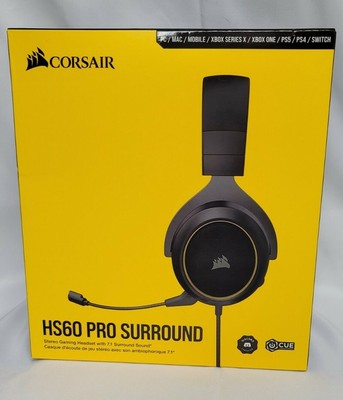 Corsair HS60 Pro 7.1 Virtual Surround Sound PC Gaming Headset w/USB DAC  Discord | eBay