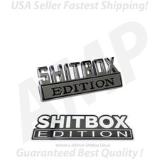2pc Shitbox Edition Emblem Decal Package Chrome Badges Fit For Car