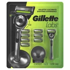 Gillette Labs 1 Razor Handle with Stand + 8 Cartridges