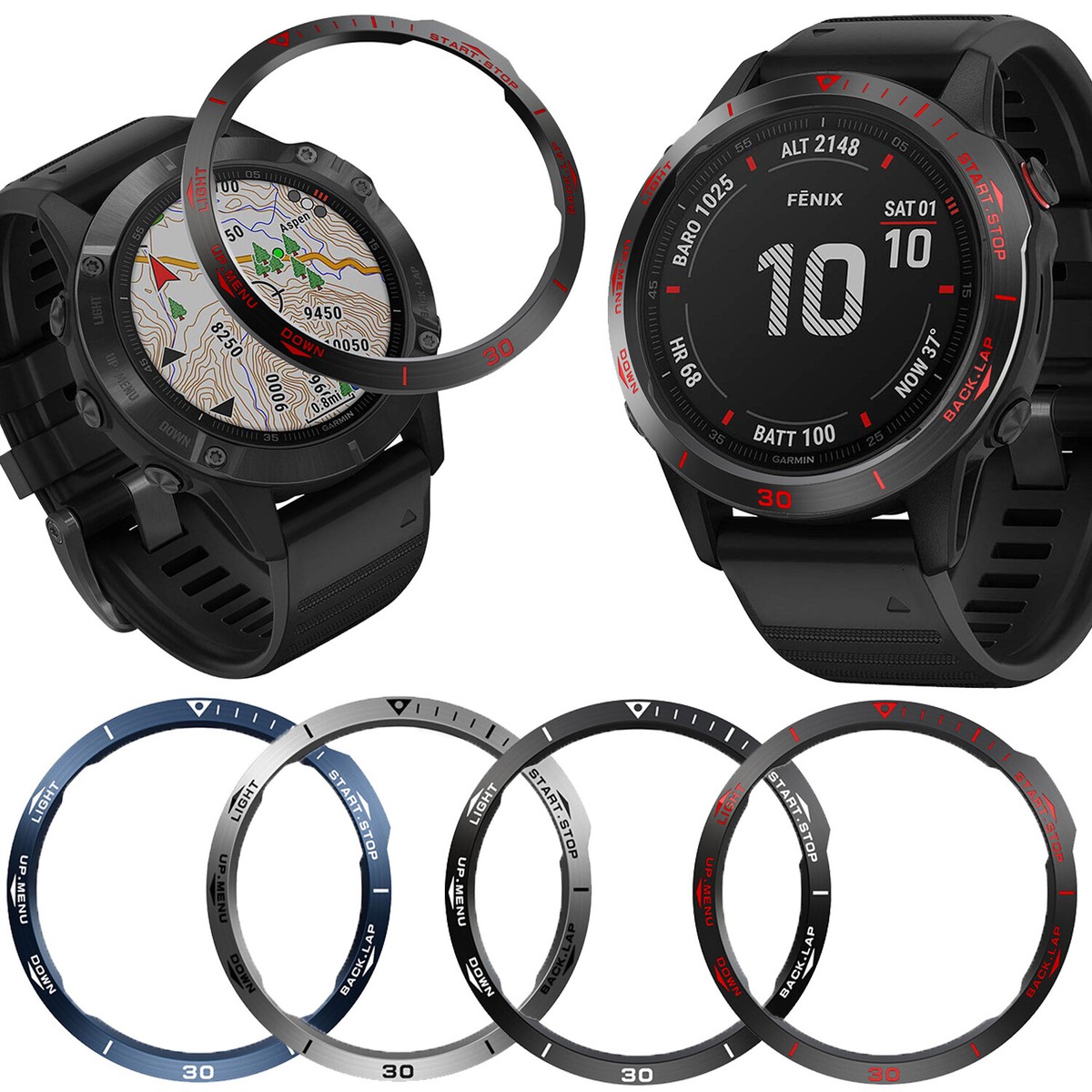 UK Anti-scratch Aluminum Metal Bezel Ring Cover For Garmin Fenix