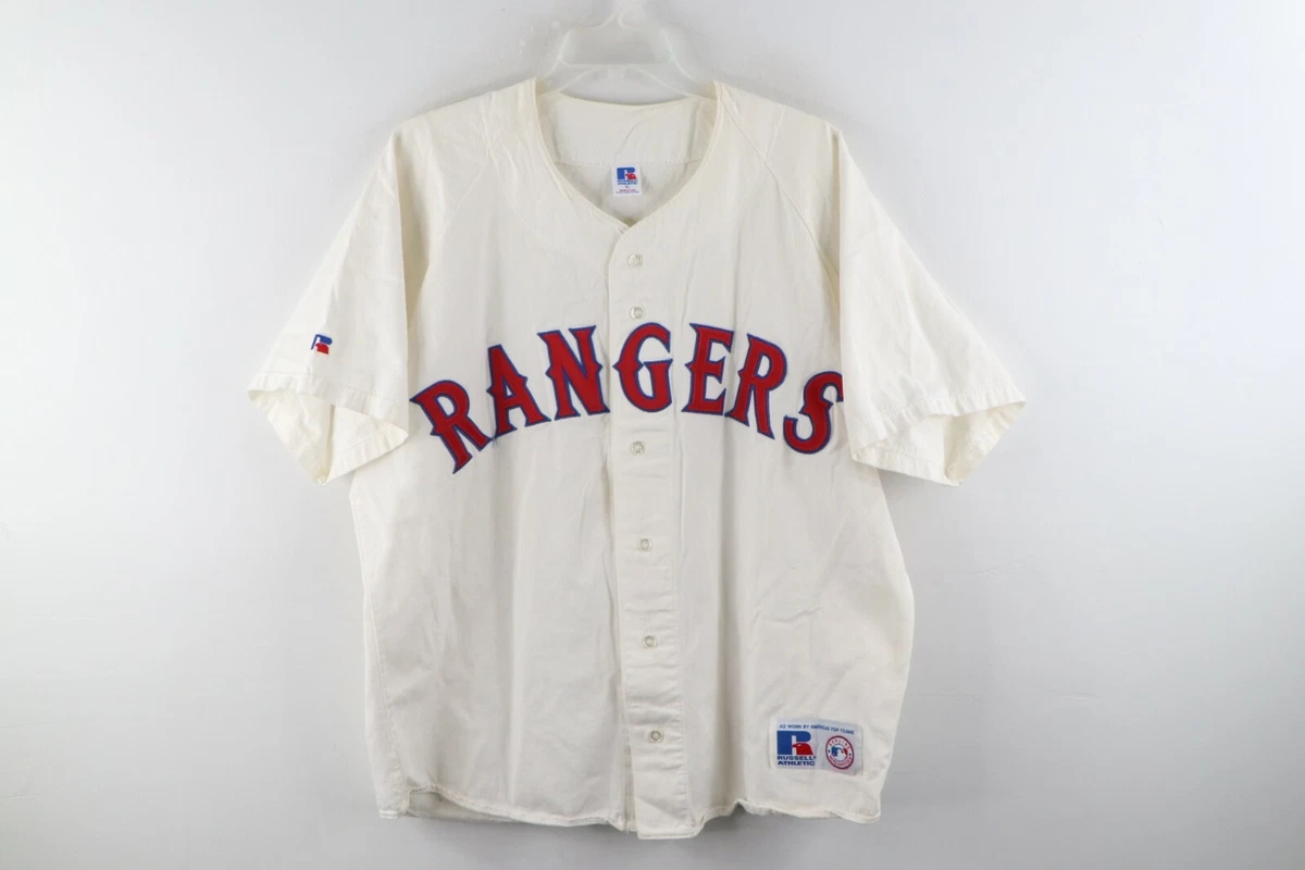 Vintage 90s Russell Athletic Mens XL Texas Rangers Baseball Jersey Stitched  USA