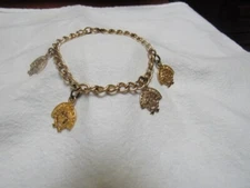 Vintage Order of the Amaranth 4 Charms Bracelet Conductress, Matron