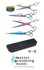 Master Grooming Tools PRO RAINBOW STRAIGHT SHEARS SCISSORS Pet Dog Cat*4 SIZES