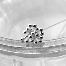 Flower Stamens Small Headpin 2 1/8 Inch 21 Gauge Silver Plated Brass Q6 Per Pkg