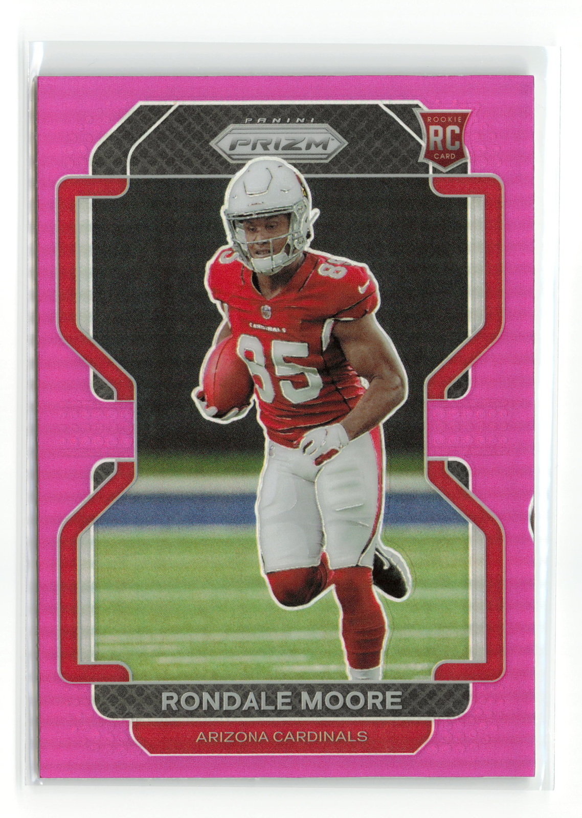 RONDALE MOORE #347 2021 PANINI PRIZM CARDINALS RC PINK