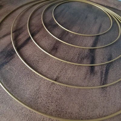 Gold Matte Hoops – 20–70cm Metal Rings for Crafts, Macramé & Dreamcatchers - Image 1 of 4
