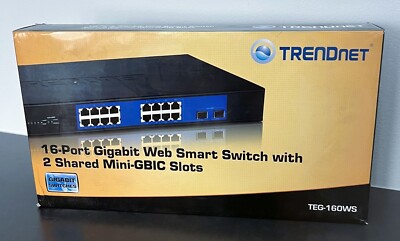 TRENDnet 16-Port Gigabit Web Smart Switch TEG-160WS