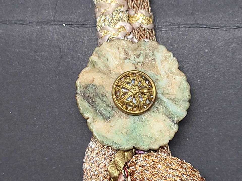 ALEX & LEE 玉玛瑙和碧玉带有线绳 33 英寸腰带 — 第 3/4 张图片