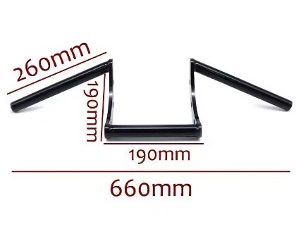 Barras Z universales de 1" 7/8" para manillar Honda Yamaha Chopper Foto 2 de 4