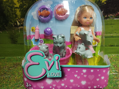 Evi Love Tierarztfreundin Spielset inkl.Puppe,4 Katzen u.viel Zubehör,neu in OVP