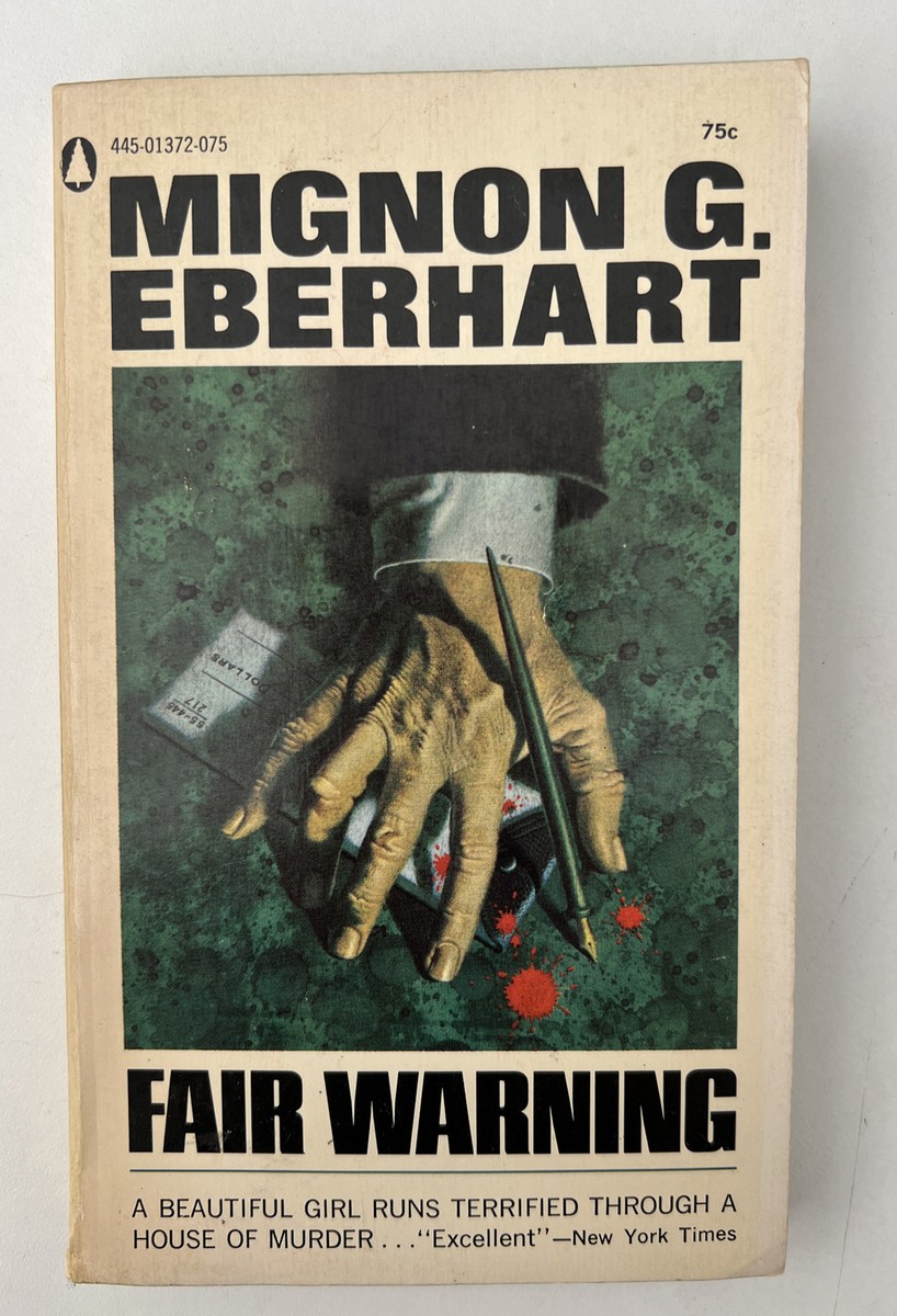 Fair Warning Mystery by Mignon G. Eberhart Suspense 1936 Paperback 