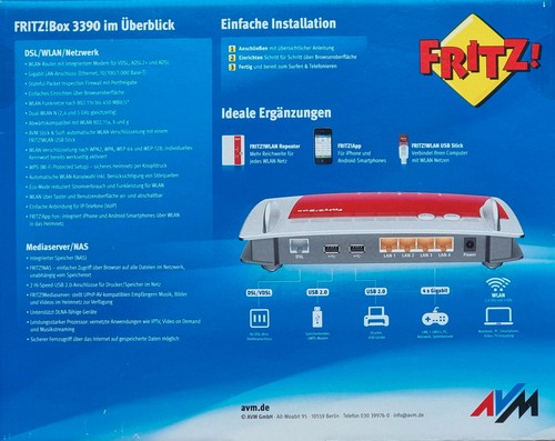 AVM FRITZ!Box 3390 WLAN Router mit DSL (20002568) - Bild 4 von 4