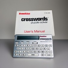 Franklin Crosswords Puzzle Solver CW-40 Electronic Handheld Game Vintage