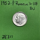 1952-P Roosevelt Dime BU Uncirculated Mint State 90% Silver 10c US Coin