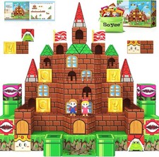 Magnetic Tile Castle Set, 80 PCS, Adventure Blocks, Ages 3  12 Gift