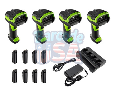  Set of (4) Zebra DS3678-ER Bluetooth Rugged Extended Range Barcode Scanners!  