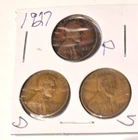 1927 P, D, S Lincoln Wheat Cent, Penny, Fine