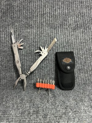 BUCK HARLEY DAVIDSON MULTI TOOL KNIFE/TOOL SET NICE!!! LOOK!!! 