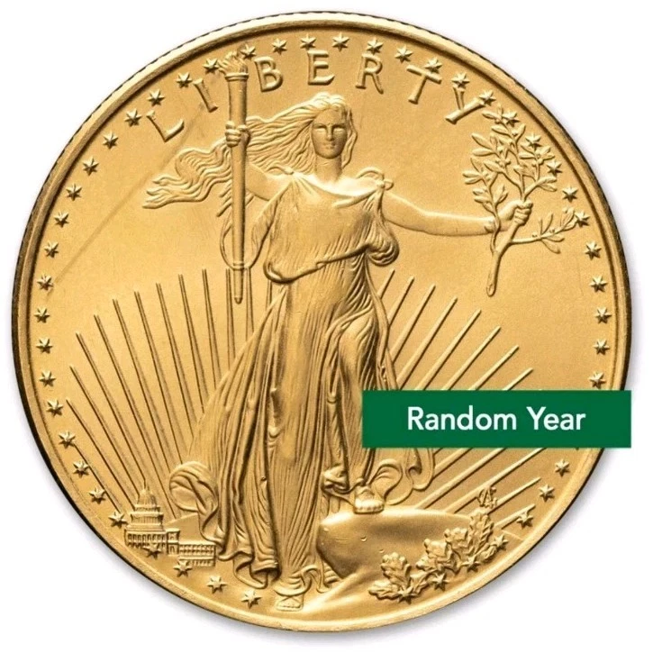 1/2 oz American Gold Eagle Coin BU (Random Year)  LOT OF 13 COINS - Image 3 of 4