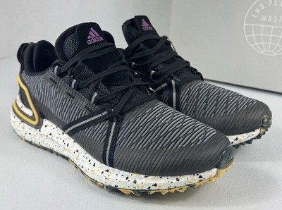 Adidas Solarthon Boost Golf Shoes Spikeless Black Yellow White FZ1024 Men s 11.5