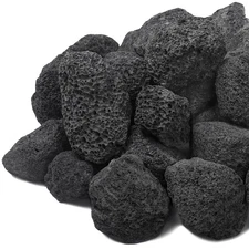 2"-4" Black Lava Rock Large Volcanic Lava Rock for Fire Pit Gas Logs Aquarium.