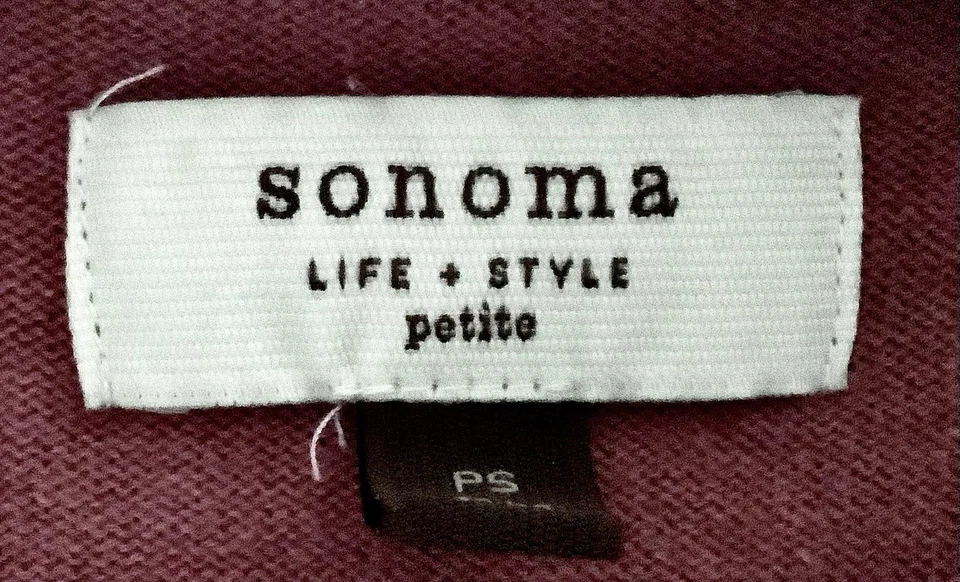 Cárdigan Sonoma Lifestyle Talla PS Retro Rosa Polvorienta 3/4 Slv Cinta Floral Bordada Foto 3 de 4