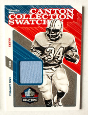 2018 Panini Classics Earl Campbell Jersey Card Canton Collection HOF Oilers!
