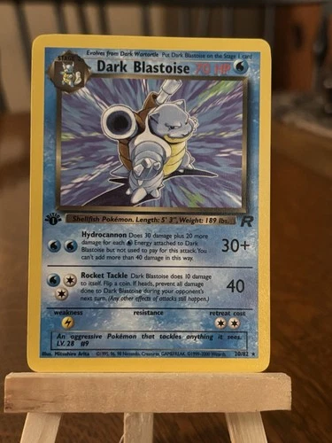 1st Edition Dark Blastoise 20/82 Team Rocket Pokemon Vintage TCG