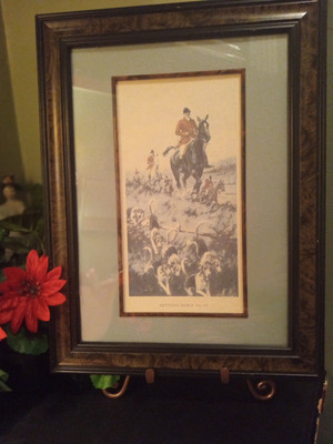 Cedar Creek Collection Prints Of A Hunting Scene  Entitled Sitting Down To It