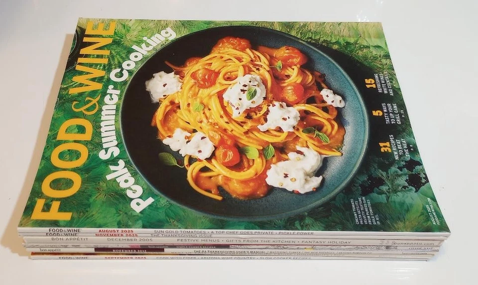 A Mix of Food & Wine and Bon Appetit Magazine's Lot of 7 Mixed Month's & Year's - Image 4 of 4