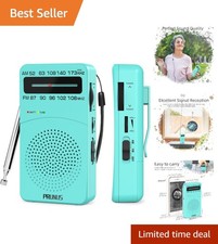 Lightweight J-166 AM FM Transistor Radio - Exceptional Reception  Sound Quality