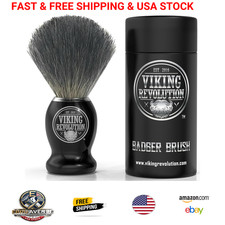 Shaving Brush Badger Hair 1 Count, Wet Shave, Soft Dense Bristles, Gift Quality