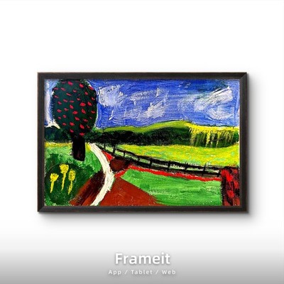 Original, Signed Acrylic Landscape Painting on 4.5x6 paper- OOAK, COA
