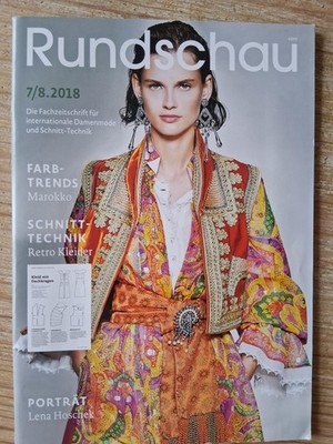 Damerundschau 7/8.2018 Fachzeitschrift Damen u. Herren Schnittechnik Müller&Sohn