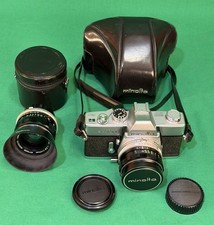 Minolta SRT 101 35mm SLR Camera w/55mm f1.7  Minolta 35mm f2.8 Lenses - Clean