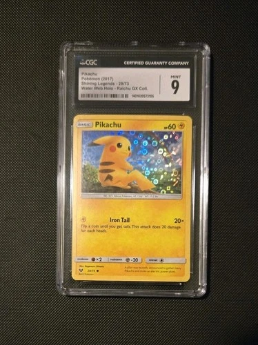 2017 Pokemon Shining Legends #28/73 Pikachu Holo - Raichu GX Coll. - MINT CGC 9