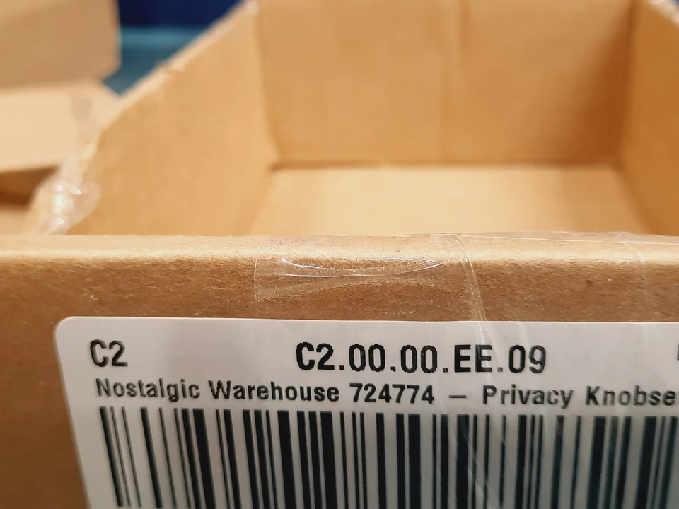 Nostalgic Warehouse 724774 NY Juego de perillas de puerta de privacidad de latón rosa cristal LEER Foto 2 de 4
