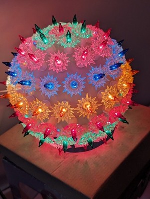 6'' Enchanted Forest 100 3 Way Flashing Light Christmas Globe -light works