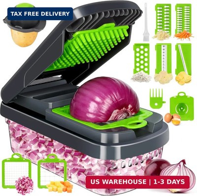 Vegetable Chopper,12-in-1 Multifunctional Food Chopper,Professional Onion Choppe