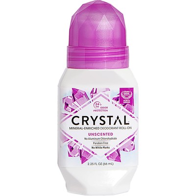 Crystal Mineral Deodorant, Roll-On Unscented Body Deodorant, 2.25 Ounces