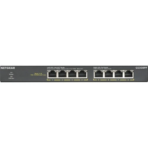 NETGEAR GS308PP 8-Port Gigabit Ethernet Unmanaged PoE Switch (83W) - Image 2 of 3