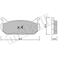 Metelli BremsbeläGe Hinten FüR Mazda 626 IV Hatchback Ford USA Probe II