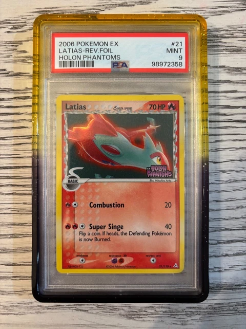 2006 POKEMON EX HOLON PHANTOMS #21 LATIAS-REVERSE FOIL PSA 9