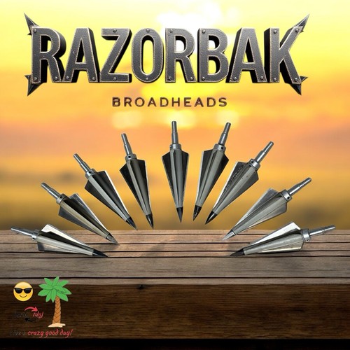 NAP / RAZORBAK 5 Broadheads Stainless Steel 142 Grain Blades Please L👀K & READ!