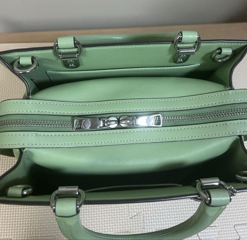COACH Satchel Top Handle Crossbody Shoulder Bag Pale Pistachio Green Removable - Picture 9 of 24