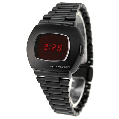 Unused  HAMILTON PSR H52404130 Black Digital PVD Stainless Men's Watch in Box 
