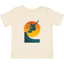 Inktastic Skateboarding Sunset Skateboarder Baby T-Shirt Skater Future Vintage